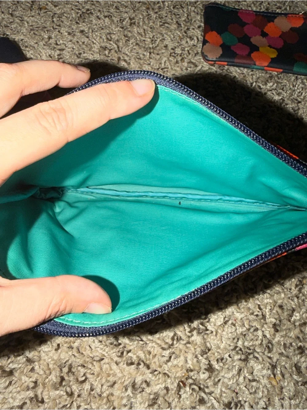 Fossil Black Multi-Color Dot Cosmetic Bag Set